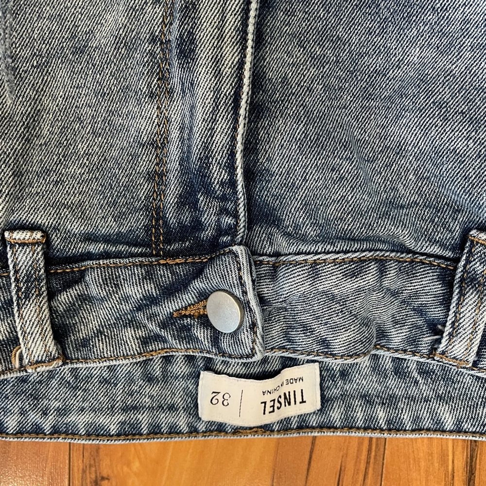 Nordstrom tinsel jeans, mom jeans.